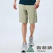 【ATUNAS 歐都納】男款防曬吸濕排汗彈性休閒短褲A1PA2311M- XL 卡其