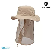 BLACKYAK SAHARA護頸遮陽圓盤帽 M 淺卡其-58cm