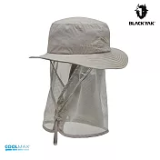 BLACKYAK SAHARA護頸遮陽圓盤帽 M 淺灰-58cm