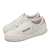 Reebok 休閒鞋 Club C 85 女鞋 男鞋 米白 粉 低筒 麂皮 拼接 復古 100033089 26.5cm WHITE/PINK