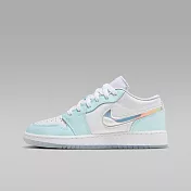 NIKE AIR JORDAN 1 LOW SE (GS) 中大童休閒鞋-白藍-HJ3481491 US5 白色