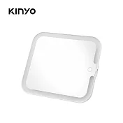 【KINYO】LED大鏡面清亮化妝鏡|無段式|燈光記憶|折疊收納 BM-085