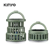 【KINYO】USB折疊式照明捕蚊燈|秒速收纳|LED電擊式|戶外必備 KL-6051 綠色