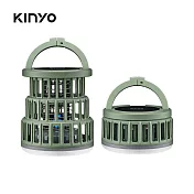 【KINYO】USB折疊式照明捕蚊燈|秒速收納|LED電擊式|戶外必備 KL-6051 綠色