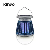 【KINYO】USB太陽能兩用捕蚊燈|防水|太陽能+USB|LED電擊式 KL-6052 藍色