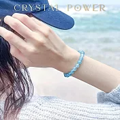 【Crystal Power 克里斯能量水晶】藍方解石能量水晶手鍊 S 藍色