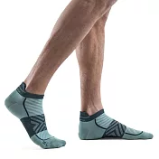 【紐西蘭Icebreaker 】男 輕薄毛圈慢跑踝襪(+)-草綠/墨綠 S
