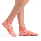 【紐西蘭Icebreaker 】女 輕薄毛圈慢跑踝襪(+)-珊瑚粉橘 S