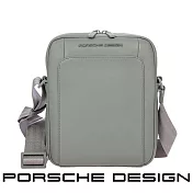 【Porsche Design 保時捷】限量3折 德國頂級小牛皮肩背包斜背包 全新專櫃展示品 (灰色 OLE1510GRY)