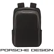 【Porsche Design 保時捷】限量3折 德國頂級小牛皮旅行後背包 全新專櫃展示品 (黑色 ONY1600)