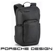 【Porsche Design 保時捷】限量3折 德國頂級小牛皮皮革旅行後背包 全新專櫃展示品 (黑色 OCT1611)