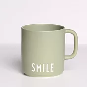 DESIGN LETTERS 雷雕文字骨瓷馬克杯350ml 淡橄欖綠SMILE