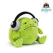 英國 JELLYCAT 15cm 搖滾耳機哭哭蛙 Ricky Rain Frog Headphones