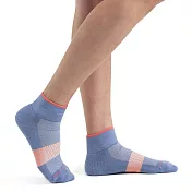 【紐西蘭Icebreaker 】女 短筒薄毛圈多功能運動襪-水藍/珊瑚橘/粉橘 M