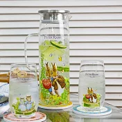 【PETER RABBIT 比得兔】耐熱玻璃水壺1300ml 附水杯2入組 ( 一壺二杯組 ) -- 綠野仙蹤