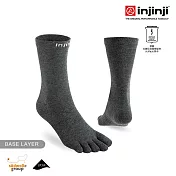 injinji Liner羊毛中筒內襪NX S 石板灰