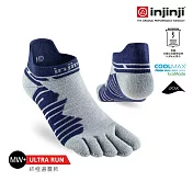 injinji Ultra Run終極系列五趾隱形襪 S 鈷藍