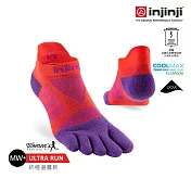injinji 女 Ultra Run終極系列五趾隱形襪 M-L 華麗紅紫