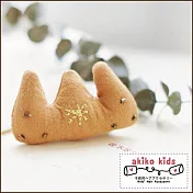 【akiko kids】可愛小巧棉麻三角皇冠造型鴨嘴夾 -栗子色