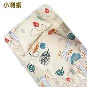 DF童趣館 - 台灣製兒童涼感舒眠萊賽爾睡墊睡袋三件組 - 多款可選 小刺蝟