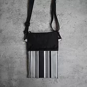 《梵緹希》旅行防水斜背手機袋_線條  黑