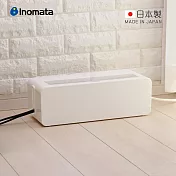 【日本inomata】日本製延長線收納盒/插座整理盒- 白