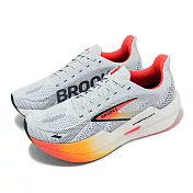 Brooks 競速跑鞋 Hyperion Max 2 女鞋 灰 橘 漸層 氮氣中底 回彈 運動鞋 1204231B443