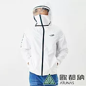 【ATUNAS 歐都納】男款防風防水罩顧自己防護外套A6GA2135M- XL 白