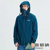 【ATUNAS 歐都納】男款防風防水罩顧自己防護外套A6GA2135M- XL 墨藍