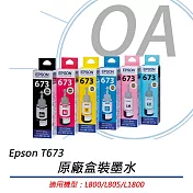 EPSON T673 原廠盒裝六色墨水組 T673100-600 公司貨