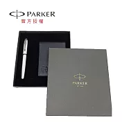 PARKER 新經典白桿白夾鋼筆+短夾禮盒