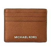 MICHAEL KORS 素面防刮皮革名片夾-焦糖