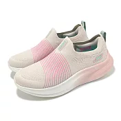 Skechers 休閒鞋 Go Walk Max Walker-Sally 女鞋 米白 粉 緩衝 橡膠大底 健走鞋 125052NTPK