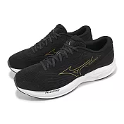 Mizuno 慢跑鞋 Wave Revolt 3 男鞋 黑 白 緩衝 入門款 運動鞋 美津濃 J1GC2481-52 28.5cm BLACK/GOLD