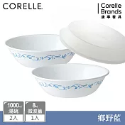 【美國康寧 CORELLE】鄉野藍2件式1000ml湯碗組-BA