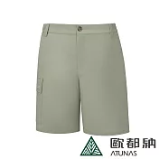 【ATUNAS 歐都納】女款彈性短褲A1PA2313W- XL 灰綠