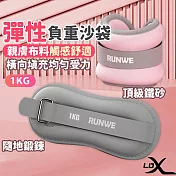 【LDX】彈性負重沙袋(1KG兩入)(兩色任選) 質感灰