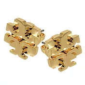 Tory Burch 雙T-LOGO造型耳環 金色