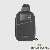 【BRAUN BUFFEL 德國小金牛】台灣總代理 韋斯 胸包-黑色/BF515-22-BK