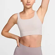 NIKE AS W NK ALATE ELLIPSE LL BRA 女運動內衣-灰紫-DO6620019 XL 灰色