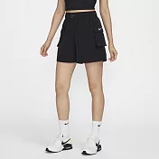 NIKE AS W NSW ESSNTL WVN SHORT GCEL 女休閒短褲-黑-HM4597010 M 黑色