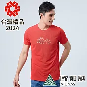 【ATUNAS 歐都納】男款ALL LOVE短袖T恤A2TS2327M- M 紅