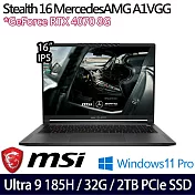 【MSI】微星 Stealth 16 MercedesAMG A1VGG-263TW 16吋/Ultra 9 185H/32G/2TB/RTX4070/ 聯名電競筆電