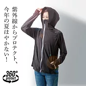 Alphax 抗UV 涼感防曬薄外套 -   黑 M