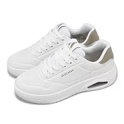 Skechers 休閒鞋 Uno Court-Fast Break 女鞋 男鞋 白 棕 氣墊 復古 板鞋 177705WHT