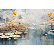 【LAVOD 線上藝廊】藝術微噴油畫 40X60CM 無框畫+實木框-原木色 藝術掛畫 | 客廳掛畫 湖畔1