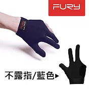 美國威利FURY撞球包指左手套(藍色)