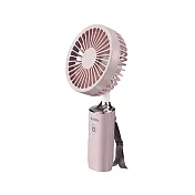 KINYO 3.8吋手持充電風扇(附手持掛繩)藕粉色 UF-187PI