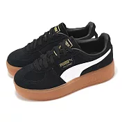 Puma 德訓鞋 Palermo Elevata Wns 女鞋 黑 白 厚底 膠底 復古 麂皮 休閒鞋 39934801