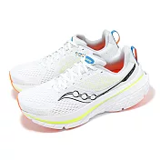 Saucony 慢跑鞋 Guide 17 男鞋 白 橘 黃 緩衝 透氣 運動鞋 索康尼 S20936220